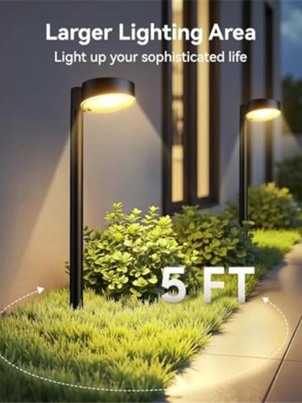 Solar Pathway Lights Outdoor Waterproof LED Garden Landscape Lights Warm White